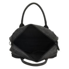 Beagles Čierna kožená príručná taška cez rameno "Ride" - veľ. S