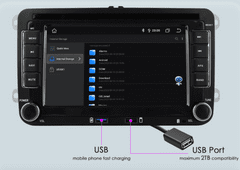Junsun 4GB RAM 8core Apple CarPlay Android Auto 2din Autorádio pre VOLKSWAGEN ŠKODA SEAT GPS Navigácia, WiFi, Bluetooth, USB, Kamera