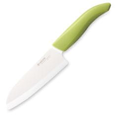 Kyocera keramický nôž s bielou čepeľou/ 14 cm dlhá čepeľ/ zelená plastová rukoväť
