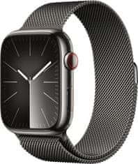 Apple Watch saries9, Cellular, 45mm, Graphite Stainless Steel, Graphite Milanesa Loop