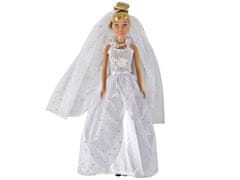 Lean-toys Anlily bábika nevesta biele šaty svadobné
