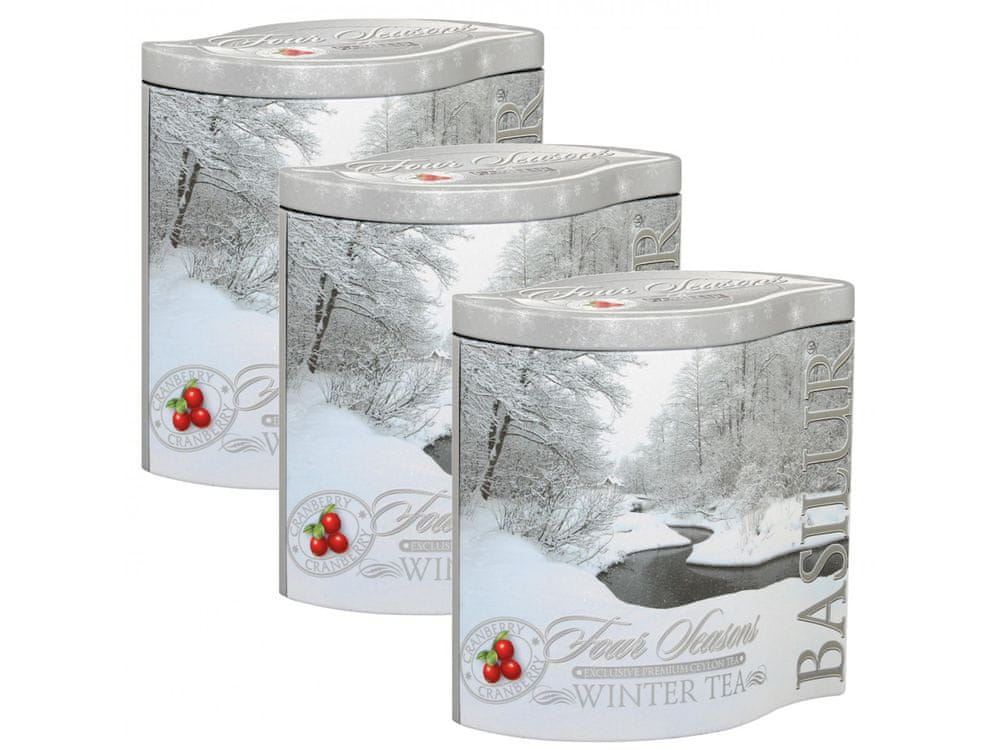 Basilur BASILUR Winter Tea - Sypaný cejlónsky čierny čaj s prídavkom brusníc v ozdobnej plechovke, 100 g, 3