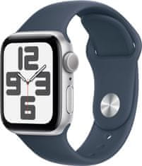 Apple Watch sa 2023, 40mm, Silver, Storm Blue Sport Band - S/M