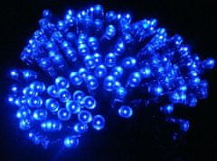 AUR Vonkajšia LED vianočná reťaz - modrá, 50m, 500 LED