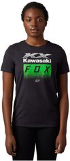FOX tričko KAWASAKI 23 dámske černo-bielo-zelené S
