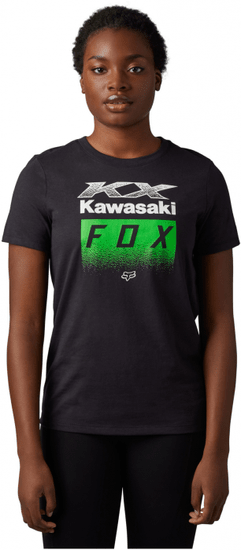 FOX tričko KAWASAKI 23 dámske černo-bielo-zelené