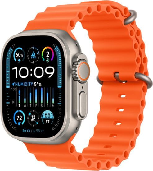 Apple Watch Ultra 2, Ocean Band, Orange