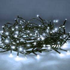 AUR Vonkajšia LED vianočná reťaz - studená biela, 50m, 500 LED