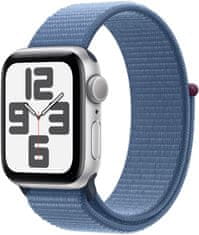 Apple Watch sa 2023, 40mm, Silver, Winter Blue Sport Loop