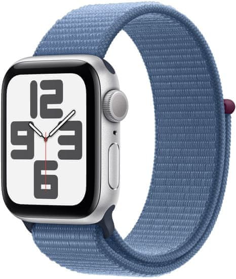 Apple Watch sa 2023, 40mm, Silver, Winter Blue Sport Loop