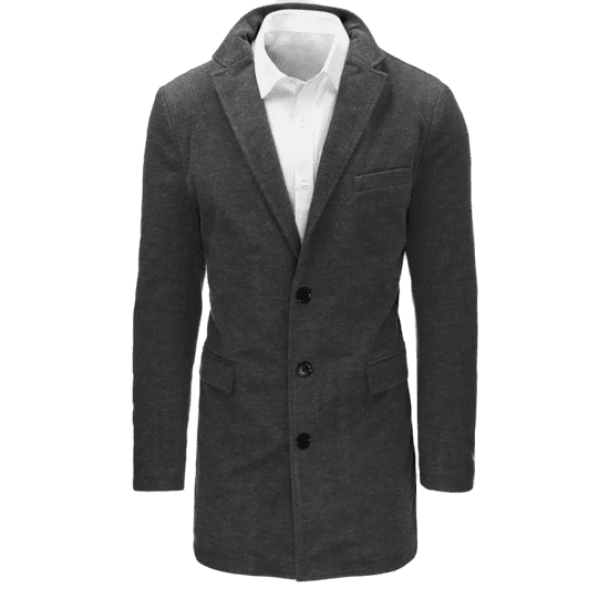 Dstreet Pánsky kabát LORES sivý cx0441 M