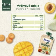 Sunar BIO ovocná kapsička Smícháček mango, mrkva, marhuľa a fenikel 12x100 g