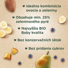 Sunar BIO ovocná kapsička Smícháček banán, hruška, tekvica, batáty a čučoriedky 12x100 g