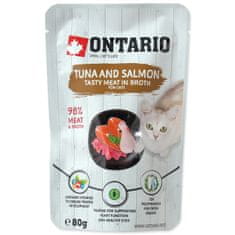 Ontario Kapsička tuniak a losos vo vývare - 80 g