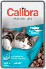 Calibra Cat vrecko Premium Adult Trout & Salmon 100g