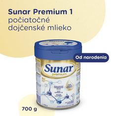 Sunar Premium 1 počiatočné dojčenské mlieko, 6 x 700 g