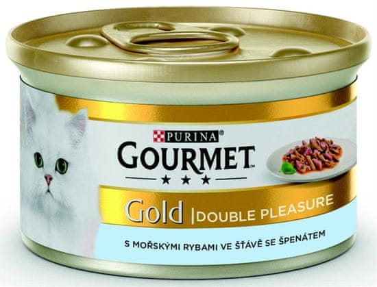 Purina Gourmet Gold cat konz.-morské ryby v omáčke so špenátom 85 g