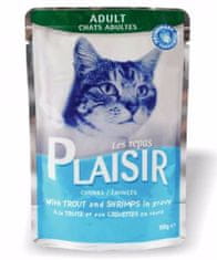 Plaisir Cat pstruh & krevety, vrecko 100 g