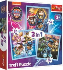 Trefl Puzzle Tlapková patrola: Mocní hrdinovia 3v1 (20,36,50 dielikov)