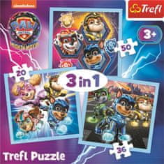 Trefl Puzzle Tlapková patrola: Mocní hrdinovia 3v1 (20,36,50 dielikov)
