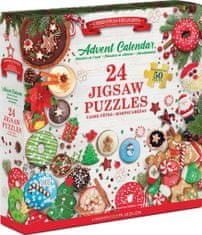 EuroGraphics Puzzle Adventný kalendár: Vianočné dobroty 24x50 dielikov