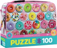 EuroGraphics Puzzle vo desiatovom boxe Donuty 100 dielikov