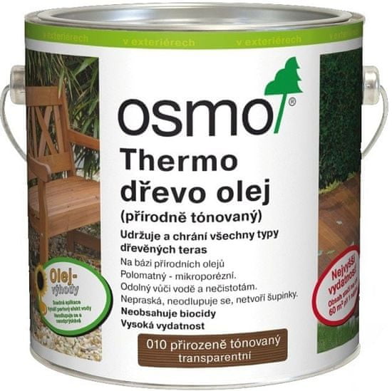 OSMO Color Osmo Terasový olej na THERMO DREVO - prírodný 2,5 l 10 - prírodný