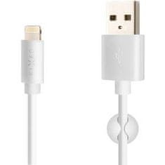 FIXED USB/Lightning kábel 1m, MFI, biely