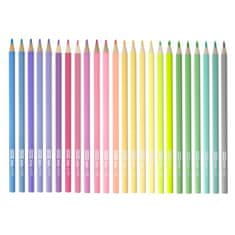 EASY PASTEL Trojhranné pastelky, 24 ks, 24 pastelových farieb