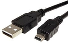 Goobay Kábel USB A(M) - miniUSB 5 pin B(M), 1,5 m (Nikon UC-E4, UC-E5, Olympus CB-USB4, Fuji FZ05365-100)