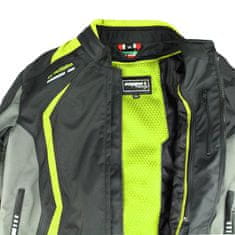 Cappa Racing Dámska moto bunda AREZZO textilní čierna/zelená S