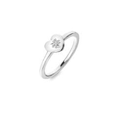 Hot Diamonds Romantický strieborný prsteň s diamantom Most Loved DR241 (Obvod 56 mm)