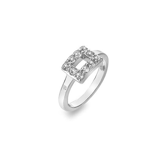 Hot Diamonds Strieborný prsteň s diamantom a topazmi Echo DR240