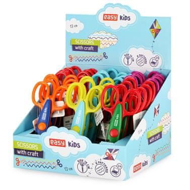 Spokey EASY Kids Detské ozdobné nožnice 13 cm, 24 ks v balení, 6 vzorov / farieb