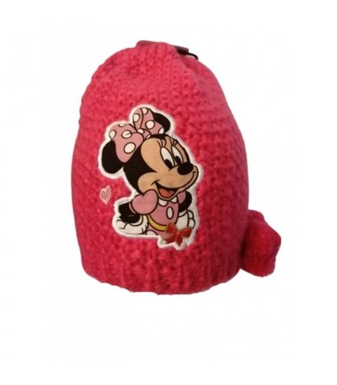 Javoli Detská zimná čiapka Minnie Mouse tmavo ružová 52-54 cm