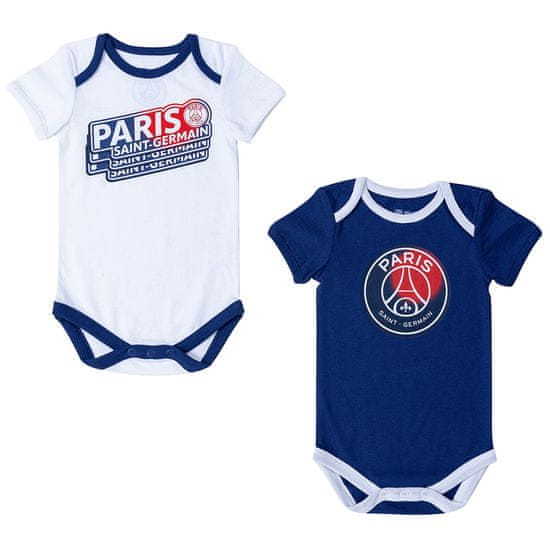 Fan-shop 2pack body PSG blue-white Baby: 6 měsíců