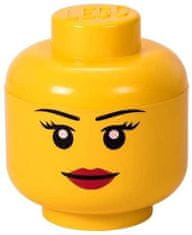 LEGO Úložný box hlava (veľkosť S) - dievča