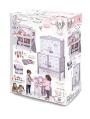 DeCuevas Drevená šatníková skriňa pre bábiky s hracím centrom a doplnkami - SKY 2019