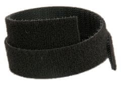 Solarix obojstranný suchý zips, čierny, šírka 20mm, balenie 25m