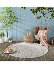 Flair Kusový koberec Piatto Argento Silver kruh – na von aj na doma 160x160 (priemer) kruh