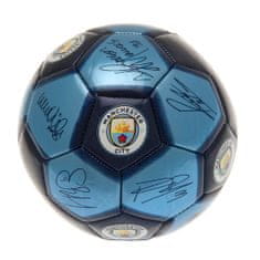 FAN SHOP SLOVAKIA Futbalová Lopta Manchester City FC, Podpisy, Modrá, Veľ. 1