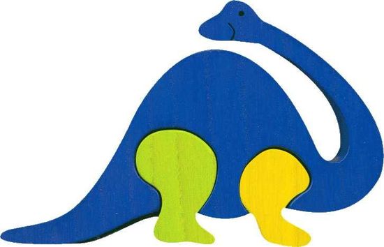 Fauna Drevené vkladacie puzzle z masívu brontosaurus