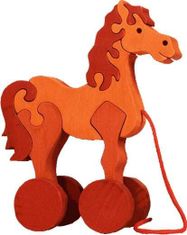 Fauna Drevené ťahacie hračky z masívu koník