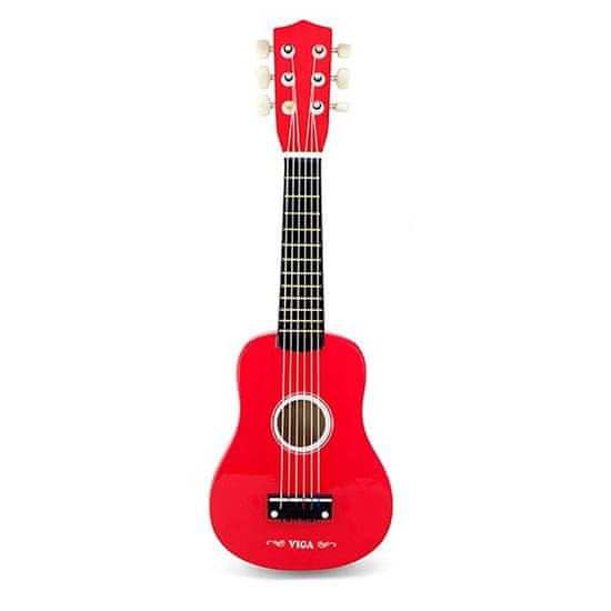 Viga Klasická gitara pre deti červená