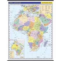 Afrika - školská nástenná politická nástenná mapa, 1:10 mil./96x126,5 cm