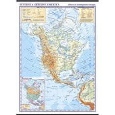 Severná a stredná Amerika - zemepisná mapa 1:10 mil.