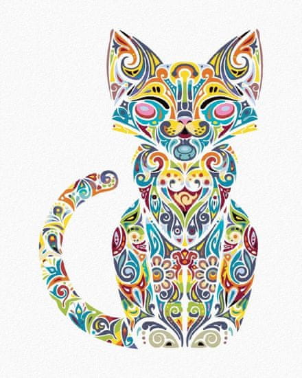 ZUTY Maľovanie podľa čísel 40 x 50 cm - Mandala mačka