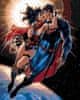 Maľovanie podľa čísel 40 x 50 cm Wonder Woman - WONDER WOMAN A SUPERMAN LETÍ