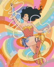 Maľovanie podľa čísel 40 x 50 cm Wonder Woman - DÚHOVÁ