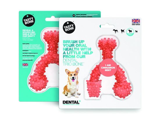 Tastybone TASTY BONE Dental trio kocka nylonová pre malých psov - Škorica & Mäta